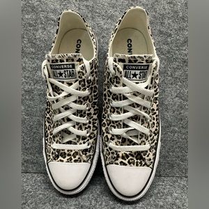 NWOT Converse Leopard Chuck Taylor All Star. Size 10 women’s or size 8 men’s.